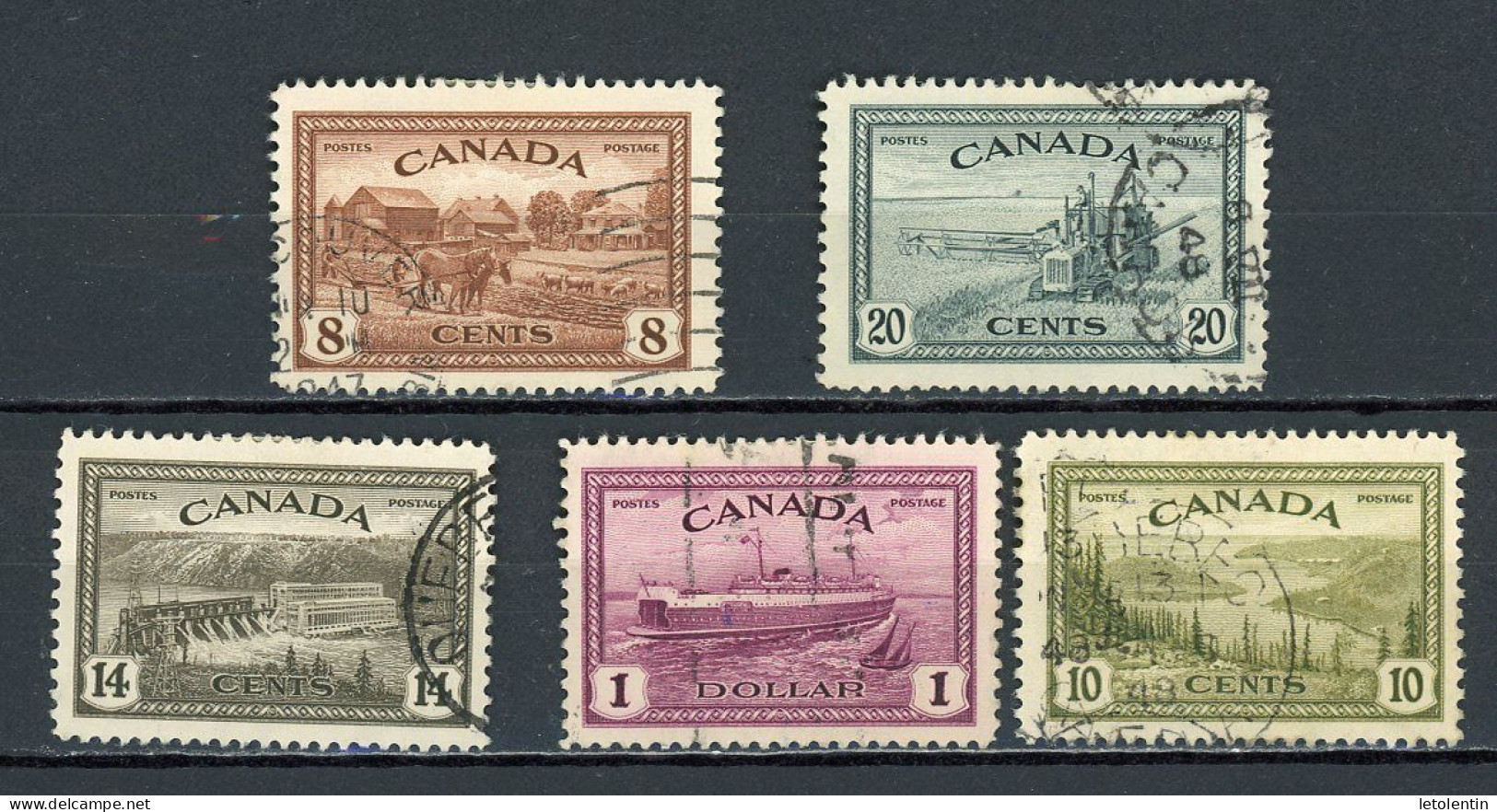 CANADA:  ECONOMIE DE LA PAIX - N° Yvert 219+221+222+224 Obli. - Used Stamps