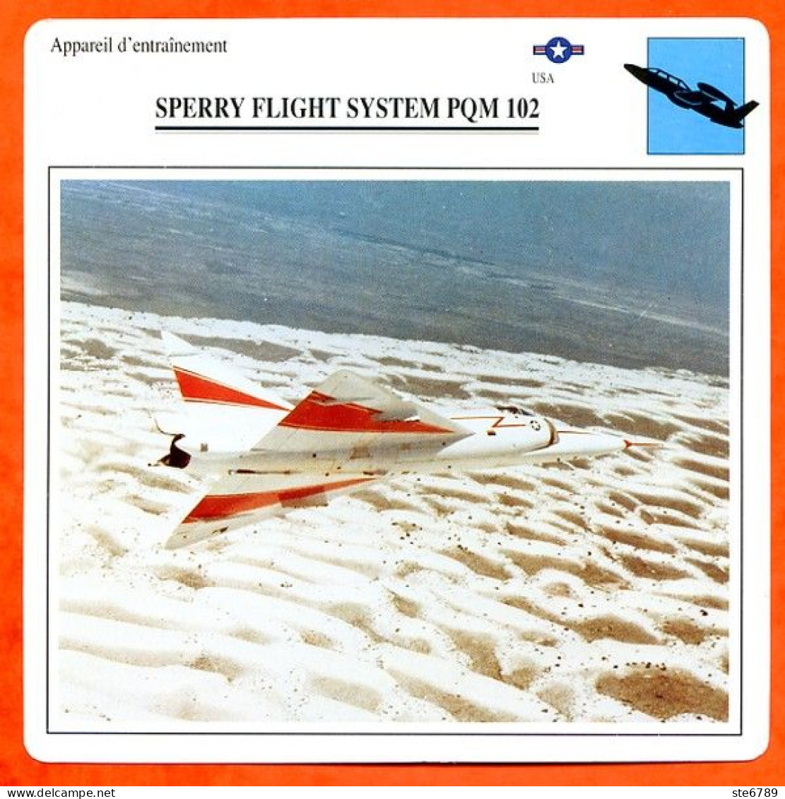 Fiche Aviation SPERRY FLIGHT SYSTEM PQM 102 / Avion Appareil D'entrainement USA Avions - Avions