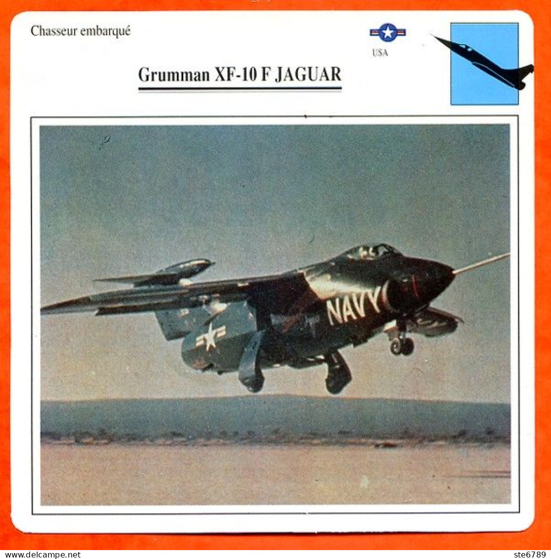 Fiche Aviation Grumman XF 10 F JAGUAR  / Avion Chasseur USA Avions - Avions