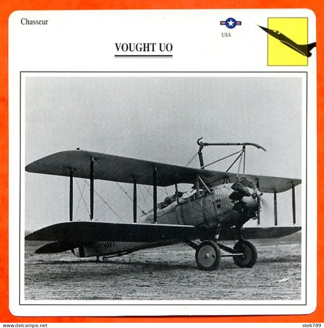 Fiche Aviation VOUGHT UO   / Avion Chasseur USA Avions - Airplanes
