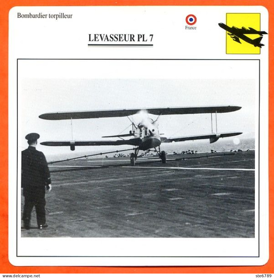 Fiche Aviation LEVASSEUR PL 7 / Avion Bombardier Torpilleur France  Avions - Avions