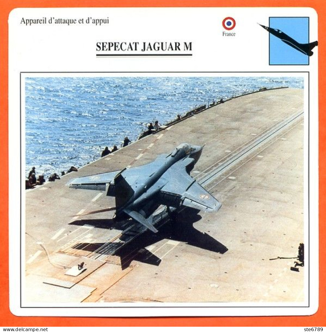 Fiche Aviation SEPECAT JAGUAR M  / Avion Attaque Et Appui  France Avions - Airplanes