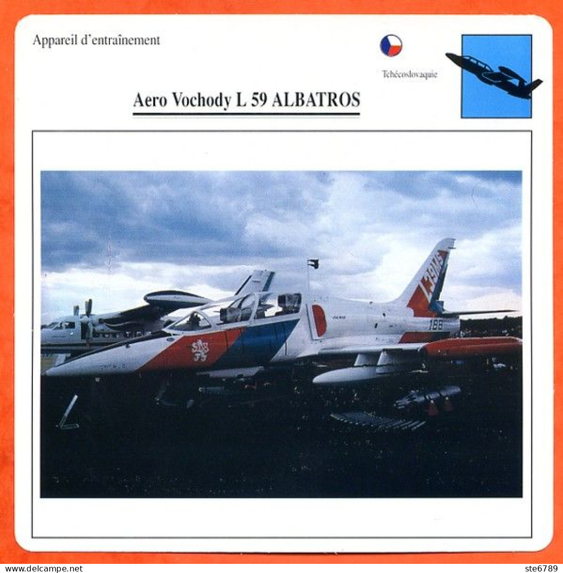 Fiche Aviation Aero Vochody L 59 ALBATROS / Avion Appareil D'entrainement Tchecoslovaquie Avions - Airplanes