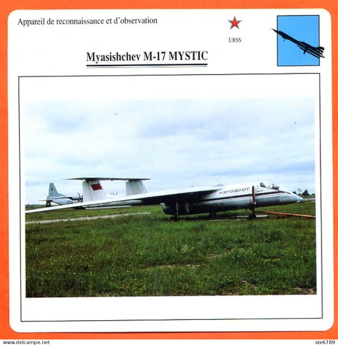 Fiche Aviation Myasishchev M 17 MYSTIC  / Avion Reconnaissance Et Observation URSS  Avions - Aviones