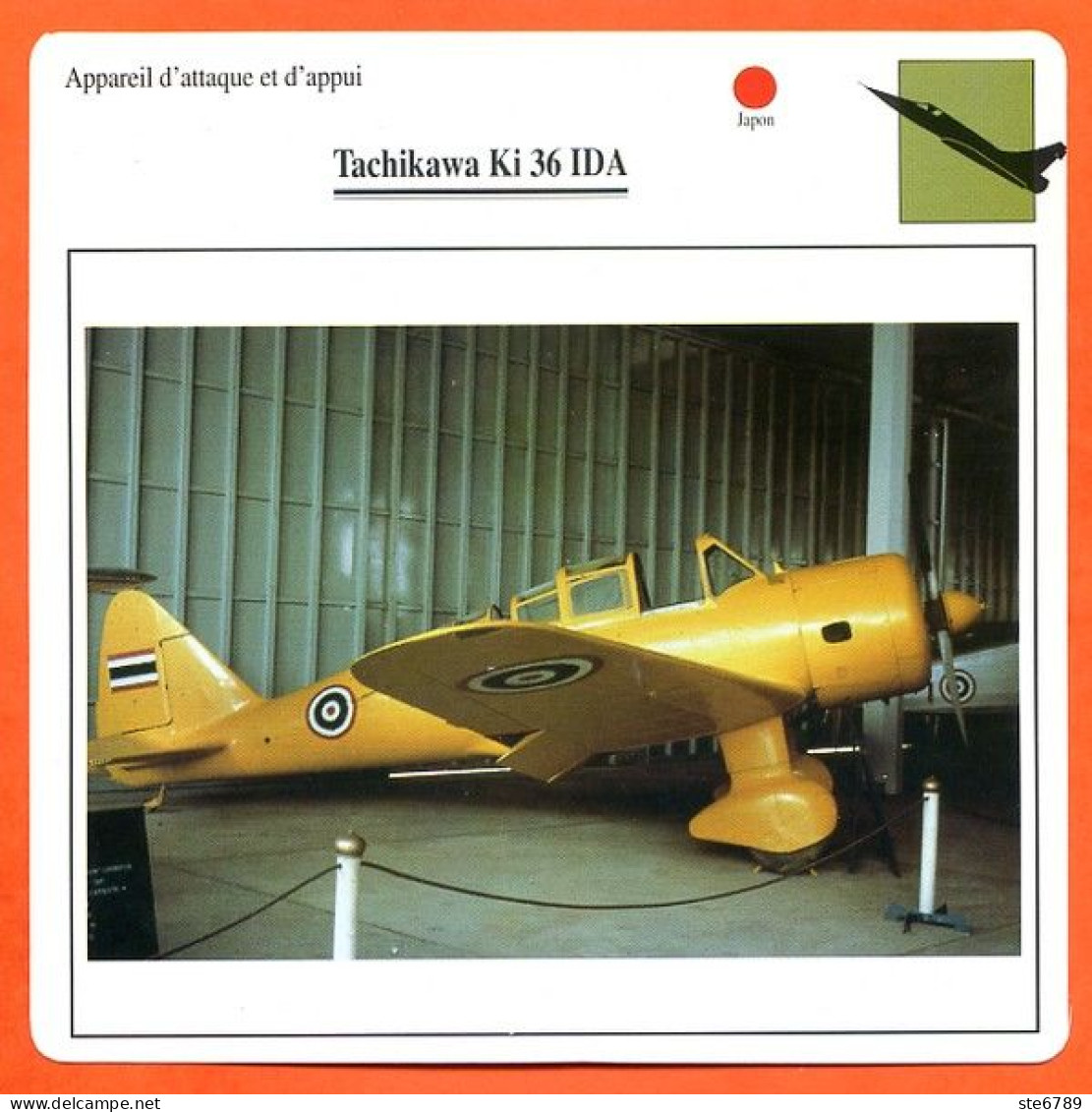 Fiche Aviation Tachikawa Ki 36 IDA  / Avion Attaque Et Appui  Japon  Avions - Flugzeuge