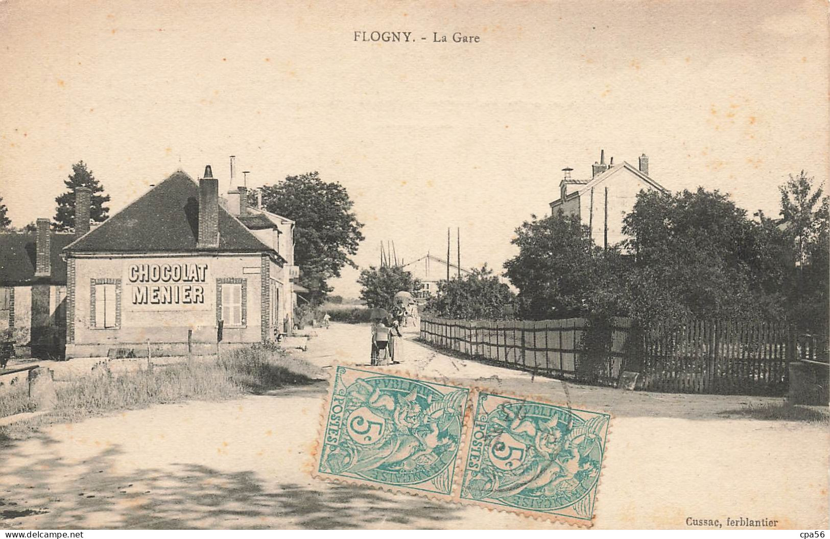 FLOGNY - La GARE - Cussac édit. - Flogny La Chapelle