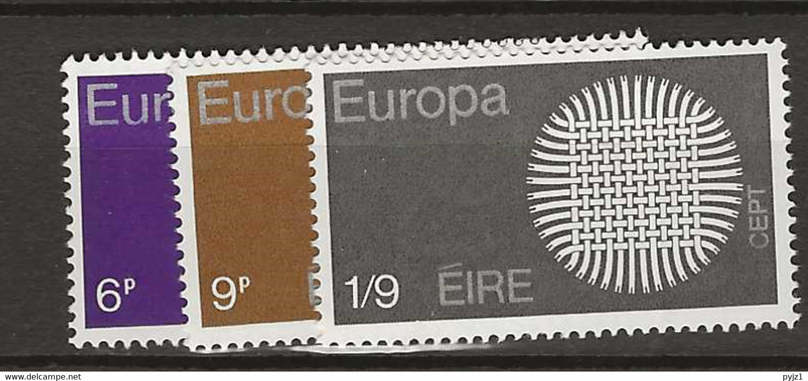 1970 MNH Ireland Mi 239-41 Postfris** - Unused Stamps
