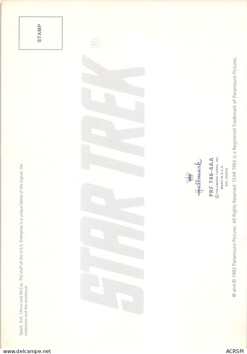  STAR TREK  SPOCK KIRK Macoy The Staff Of Uss Entreprise  Cinema Serie (scan Recto-verso) OO 0998 - Séries TV