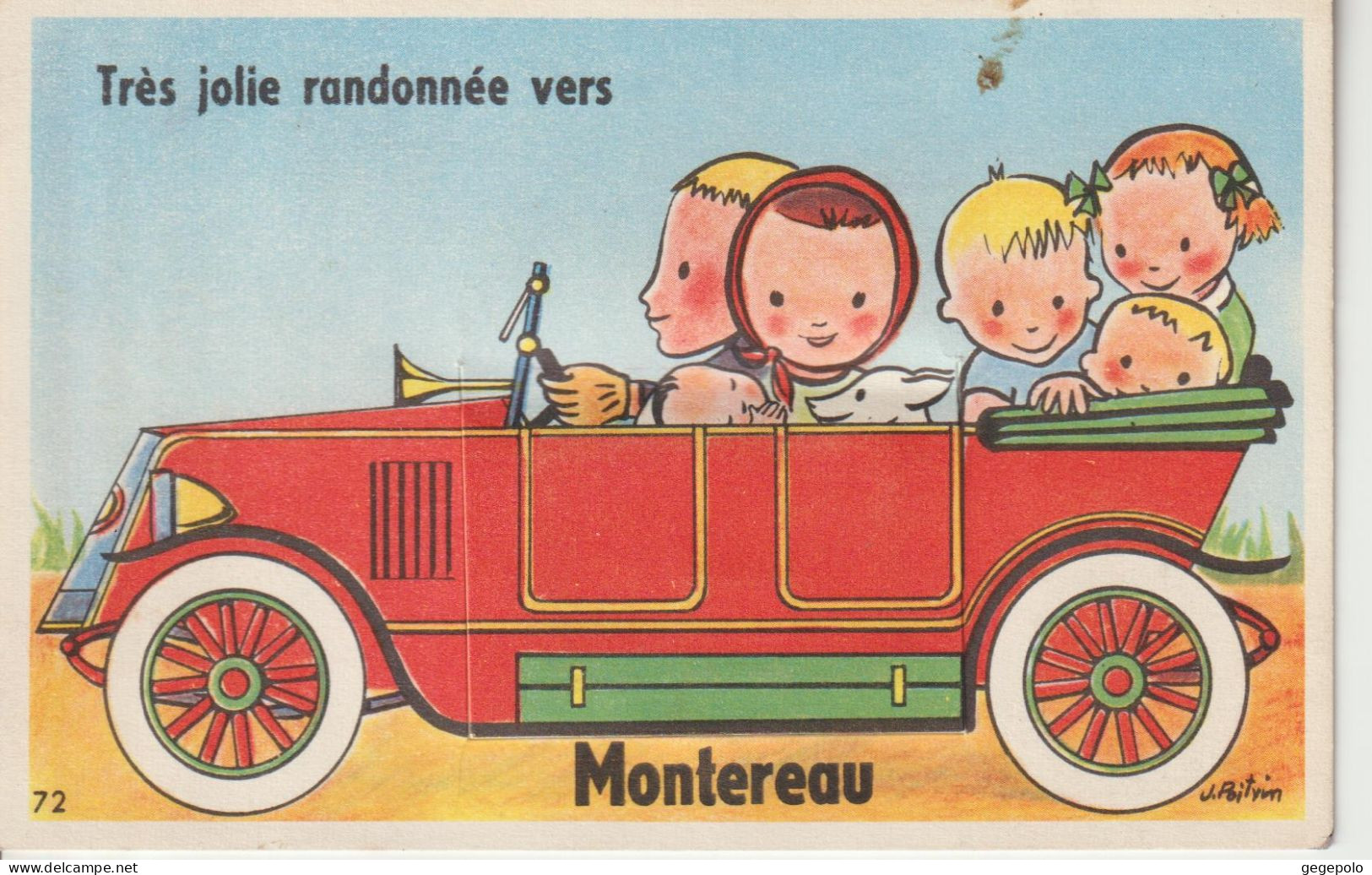 MONTEREAU  - Très Jolie Randonnée Vers  ........ ( Carte à Système ) 10 Minivues - Montereau