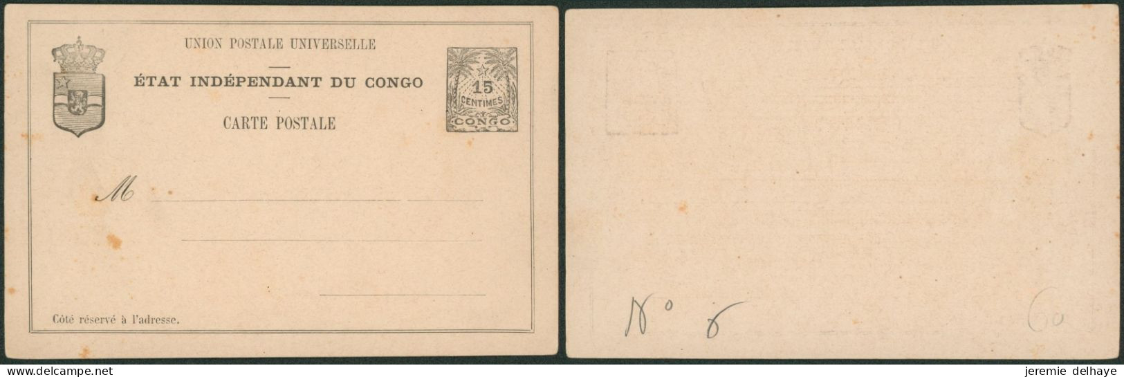 Congo Belge - EP Au Type N°9b (SBEP)  Longueur 86mm / Neuf, Not Used - Stamped Stationery