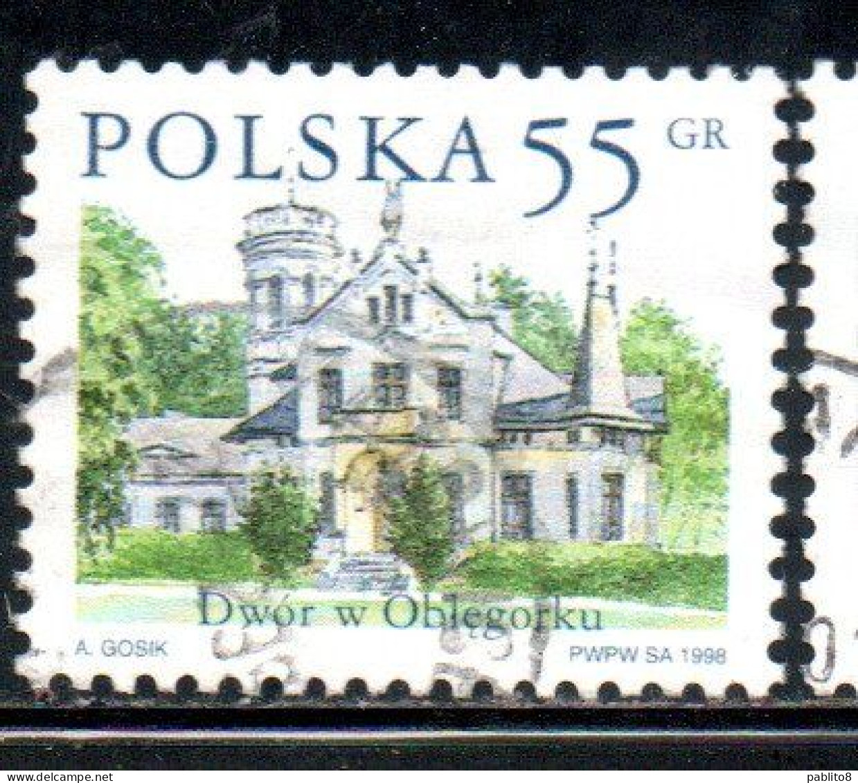 POLONIA POLAND POLSKA 1998 COUNTRY ESTATES OBLEGORKU 55g USED USATO OBLITERE' - Used Stamps