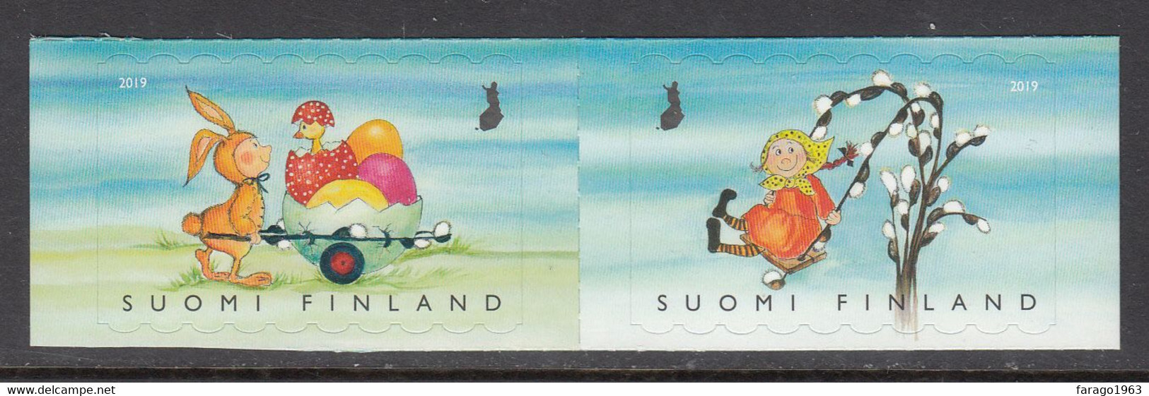 2019 Finland Easter Cartoons Comics Complete Pair MNH @ Below Face Value - Neufs