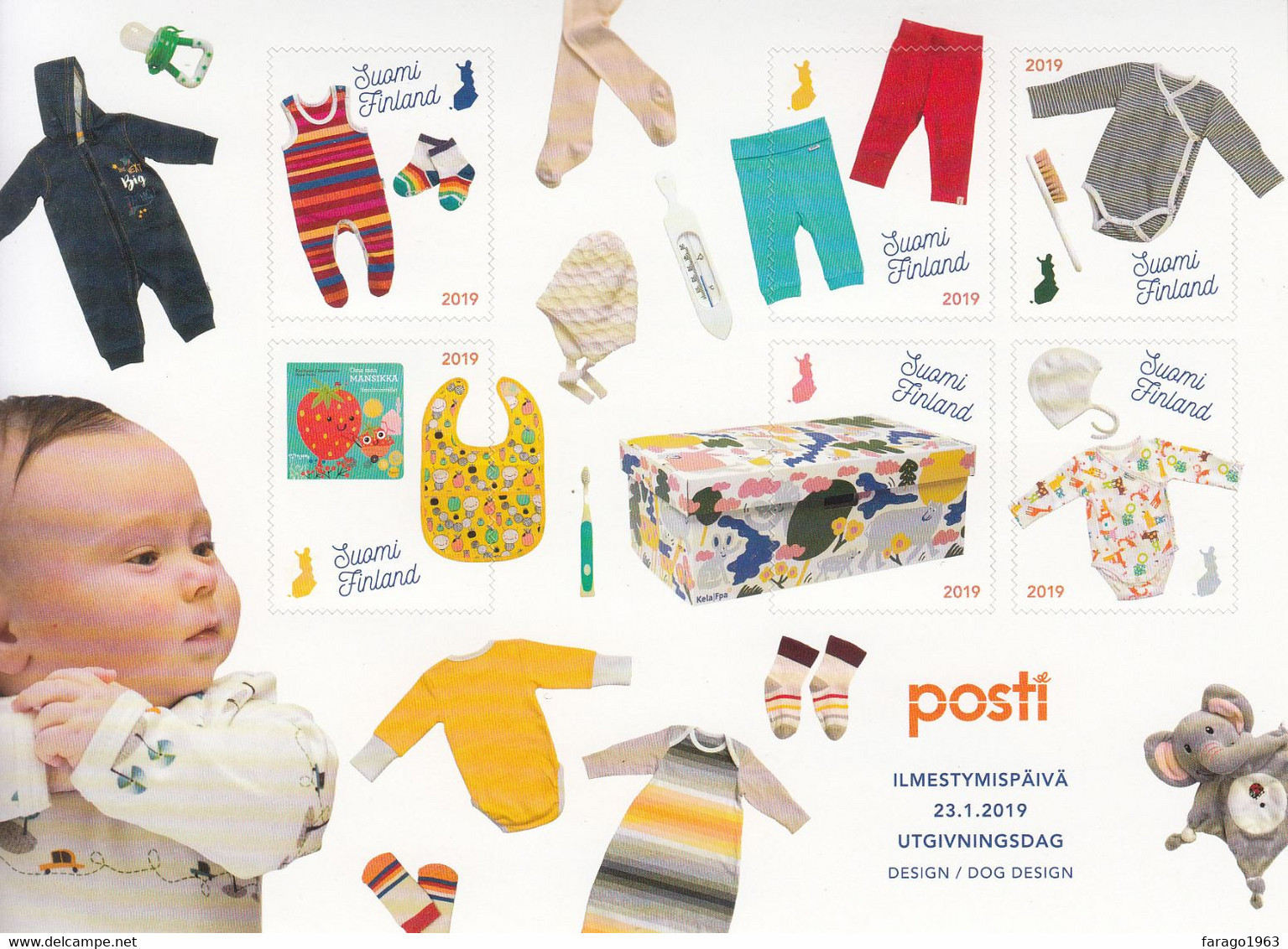 2019 Finland Baby Clothes Fashion  Souvenir Sheet MNH @ BELOW FACE VALUE - Unused Stamps