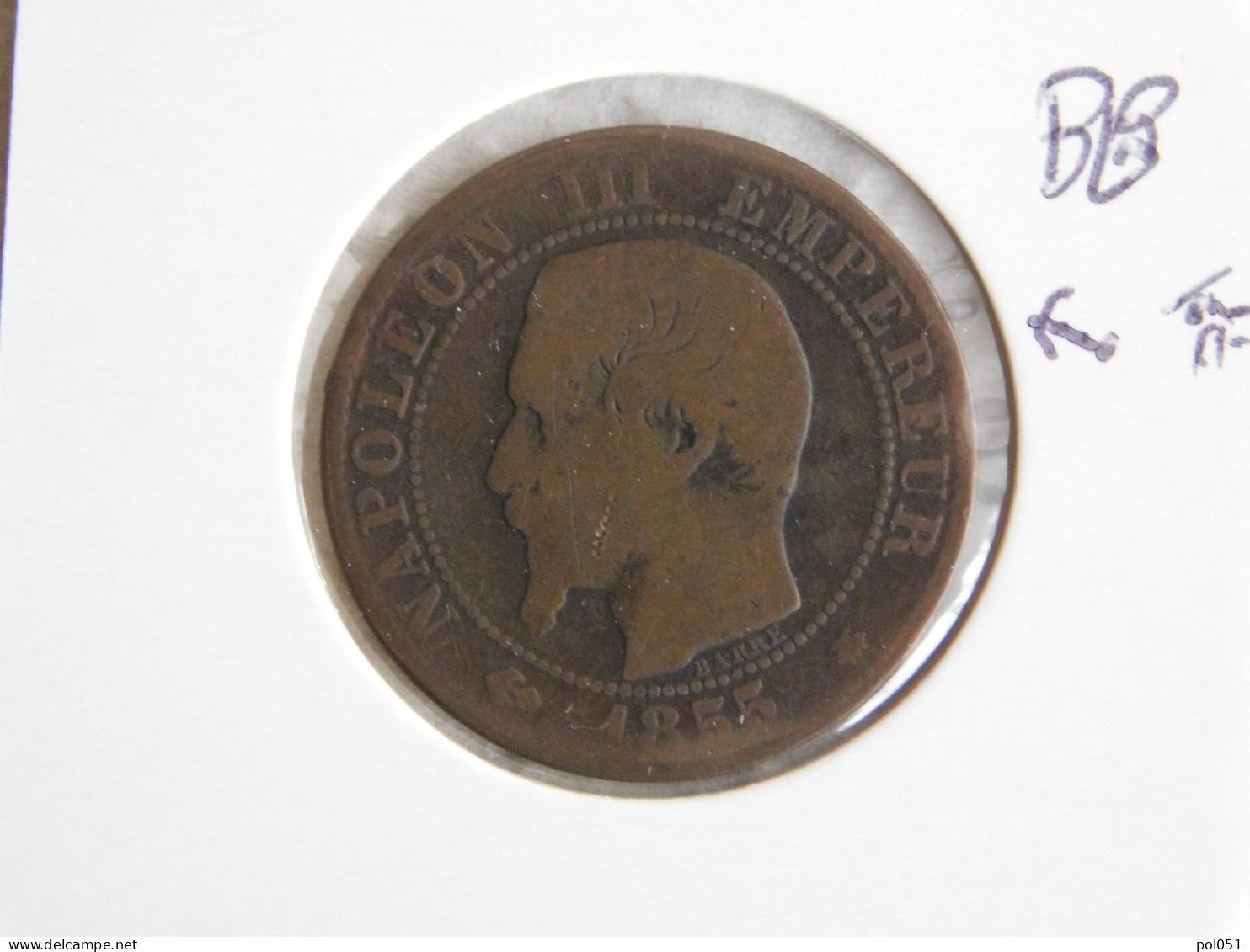 France 5 Centimes 1855 BB ANCRE (102) - 5 Centimes