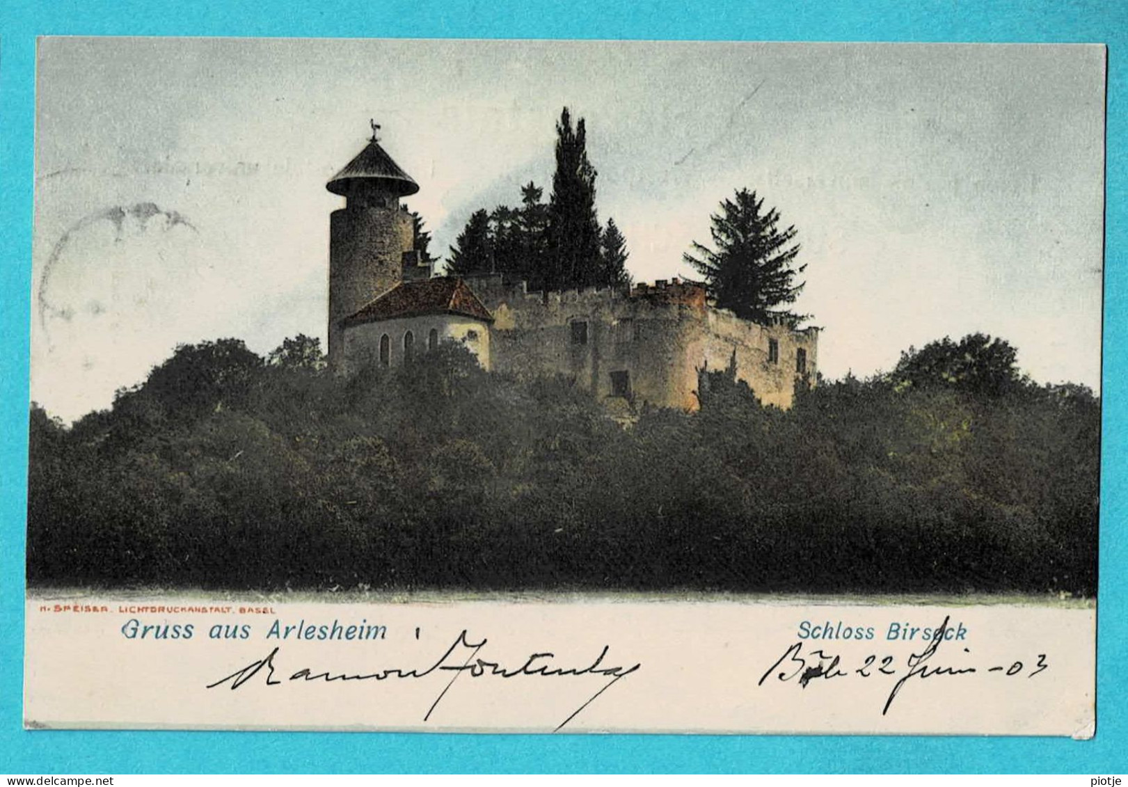 * Arlesheim (Basel Landschaft - Suisse - Schweiz) * (H. Speiser) Gruss Aus Arlesheim, Couleur, Schloss Birseck, Chateau - Arlesheim