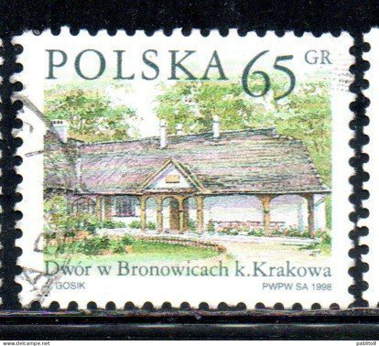 POLONIA POLAND POLSKA 1998 COUNTRY ESTATES BRONOWICACH 65g USED USATO OBLITERE' - Usados