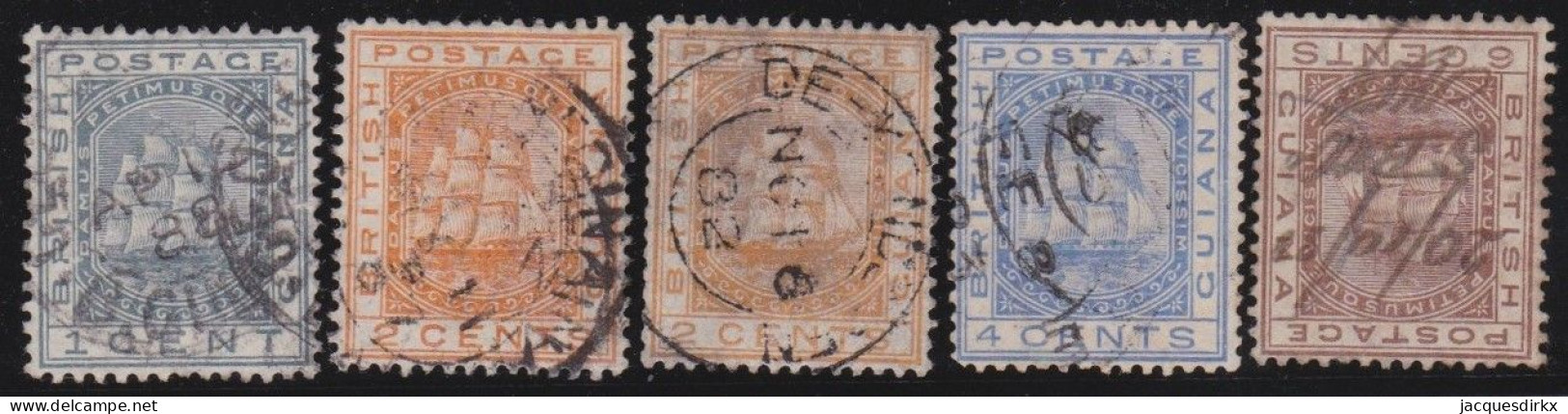 British  Guiana         .   SG    .   170/173      .     O (172: Minor Thin Spot)      .    Cancelled - Guyana Britannica (...-1966)