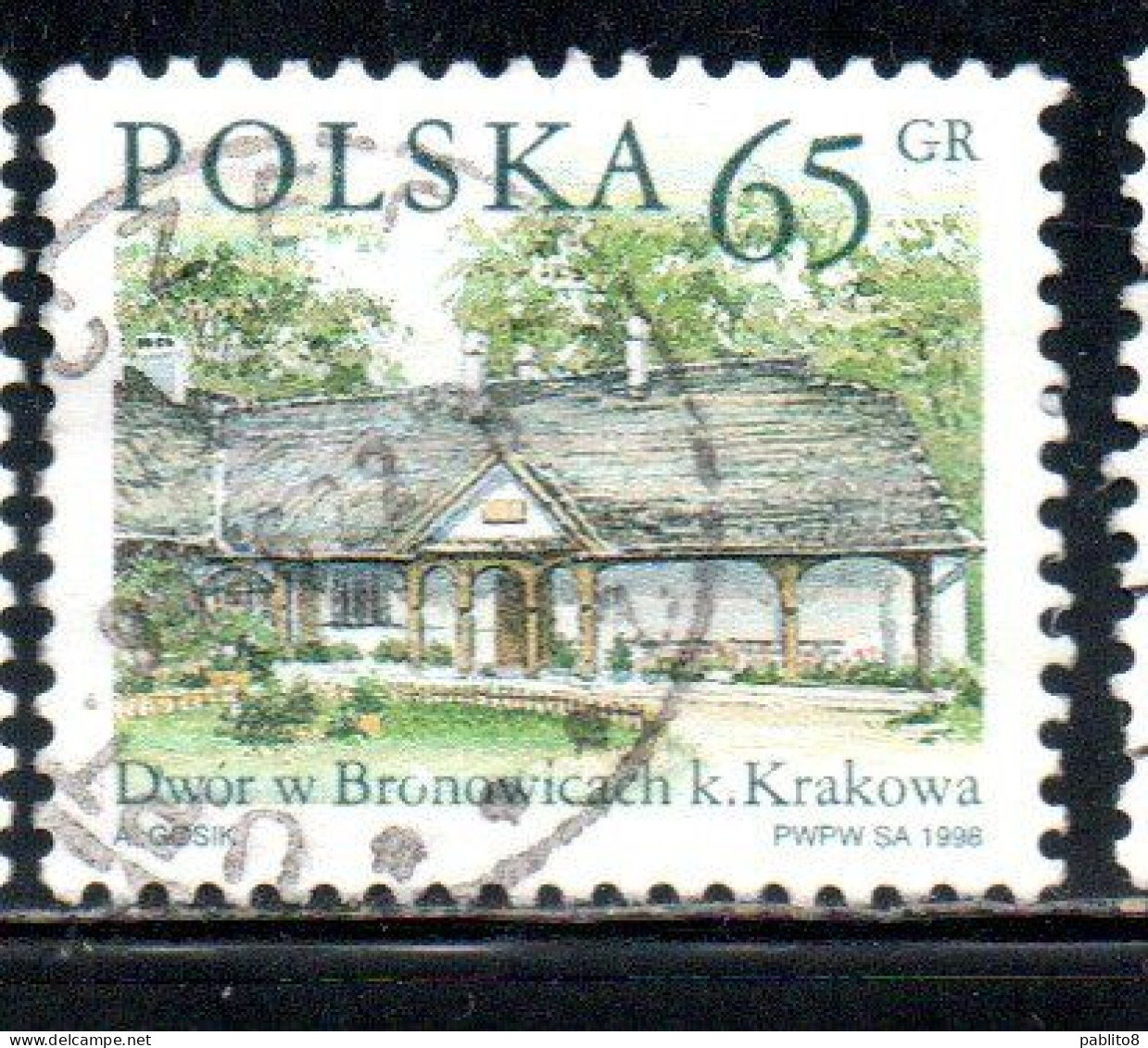 POLONIA POLAND POLSKA 1998 COUNTRY ESTATES BRONOWICACH 65g USED USATO OBLITERE' - Used Stamps