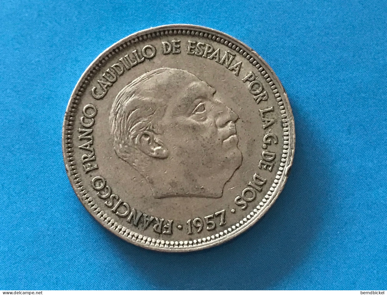 Münze Münzen Umlaufmünze Spanien 25 Pesetas 1957 Im Stern 67 - 25 Pesetas