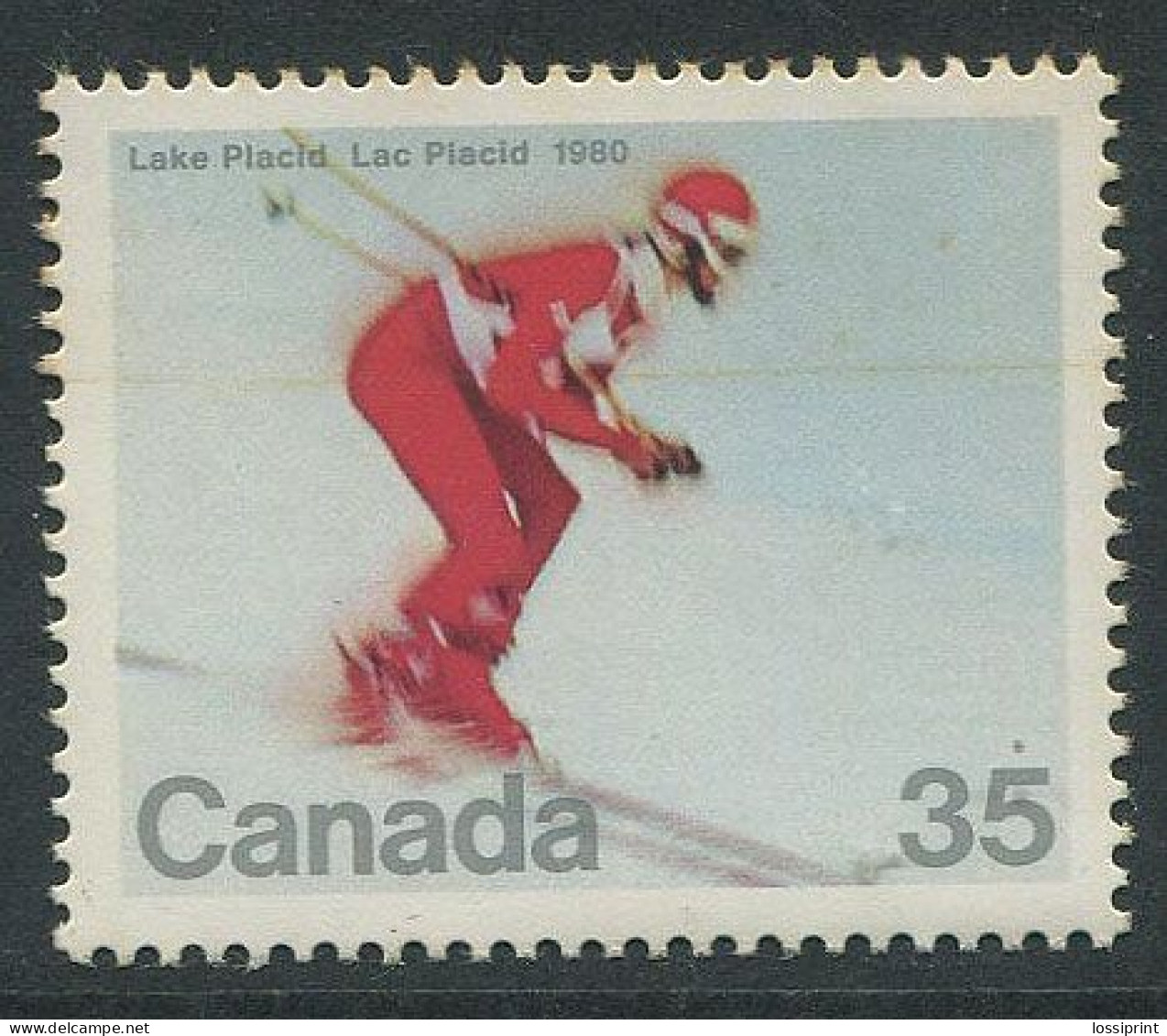 Canada:Unused Stamp Lake Placid Olympic Games, Skier, 1980, MNH - Winter 1980: Lake Placid
