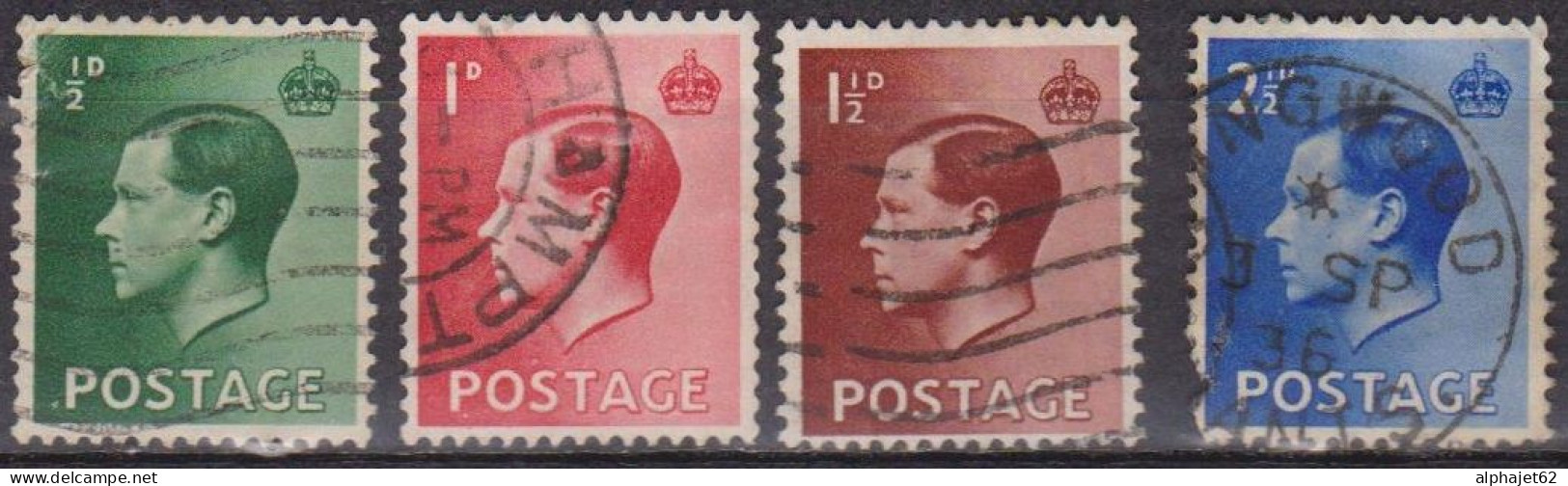 Avènement Du Roi Edouard VIII - GRANDE BRETAGNE - 1936 - N° 205 à 208 - Used Stamps