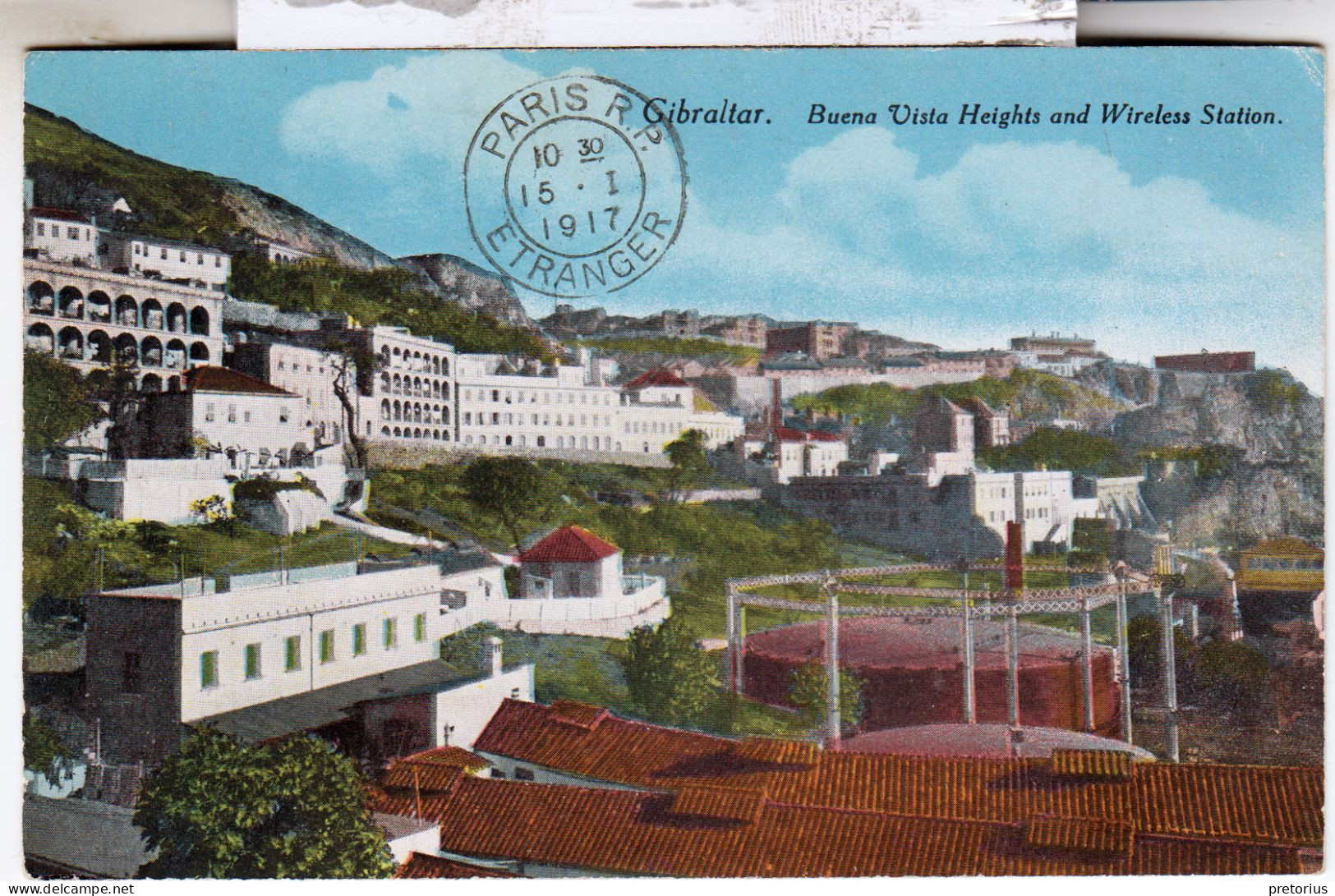 GIBRALTAR - BUENA VISTA HEIGHTS AND WIRELESS STATION - 1917 - Gibraltar