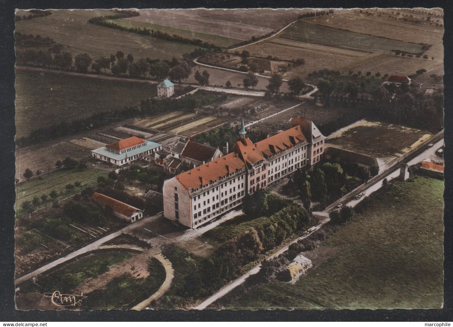 PHALSBOURG - 57 - MOSELLE / CPSM VUE AERIENNE & COLLEGE ST ANTOINE (ref CP1097) - Phalsbourg