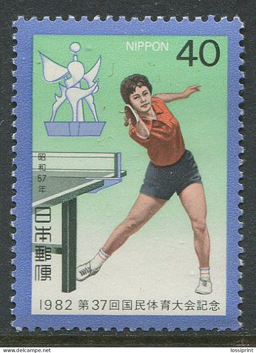 Japan:Unused Stamp Table Tennis, 1982, MNH - Tenis De Mesa