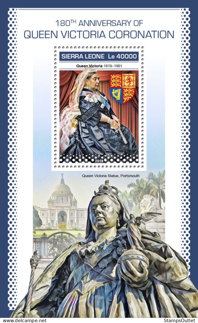 SIERRA LEONE 2018 MNH  Queen Victoria  Michel Code: 10329 / Bl.1574. Scott Code: 5011. Yvert&Tellier Code: 1550 - Sierra Leone (1961-...)