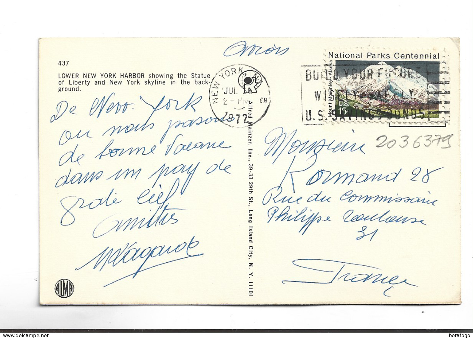 CPM  LOWER NEW YORK HARBOR  STATUE OF LIERTY  En 1972!!(voir Timbres) - Statue Of Liberty