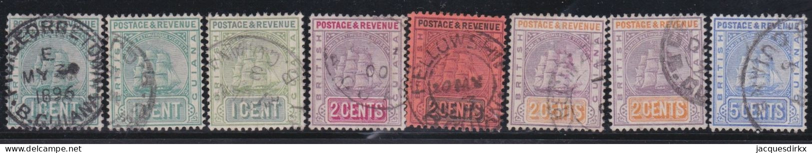 British  Guiana         .   SG    .    8 Stamps    .     O      .    Cancelled - Guyane Britannique (...-1966)