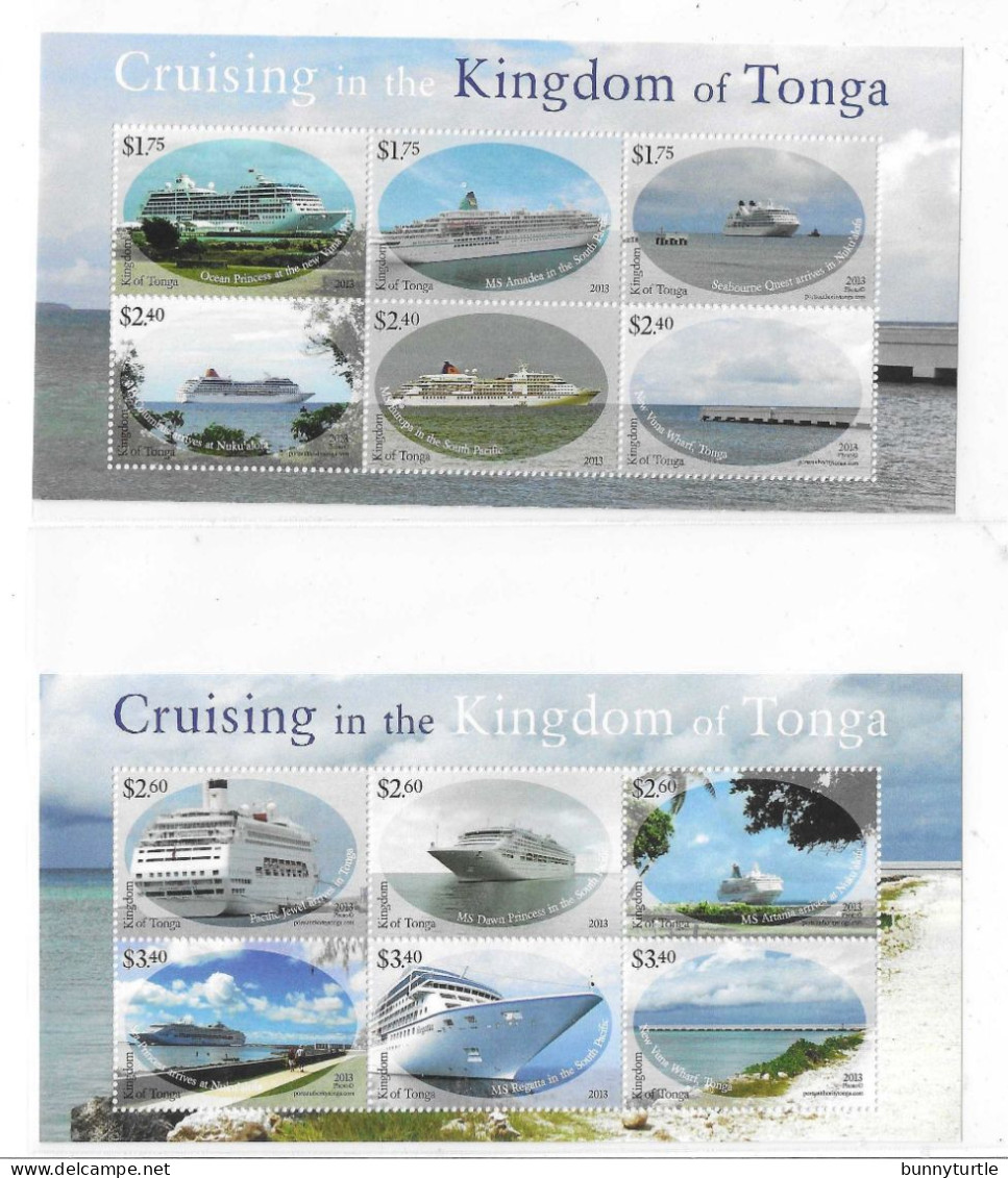 Tonga 2013 Ships Cruising Cruise Ship Sheet MNH - Tonga (1970-...)