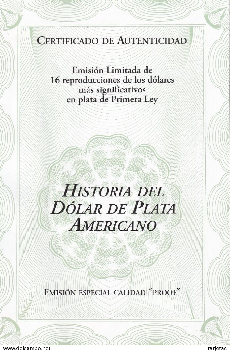 COLECCIÓN DE 16 MONEDAS DE PLATA PROOF DE LOS ESTADOS UNIDOS DE 1$ Y HALF DOLLAR (HISTORIA DEL DOLLAR DE PLATA) - Proof Sets