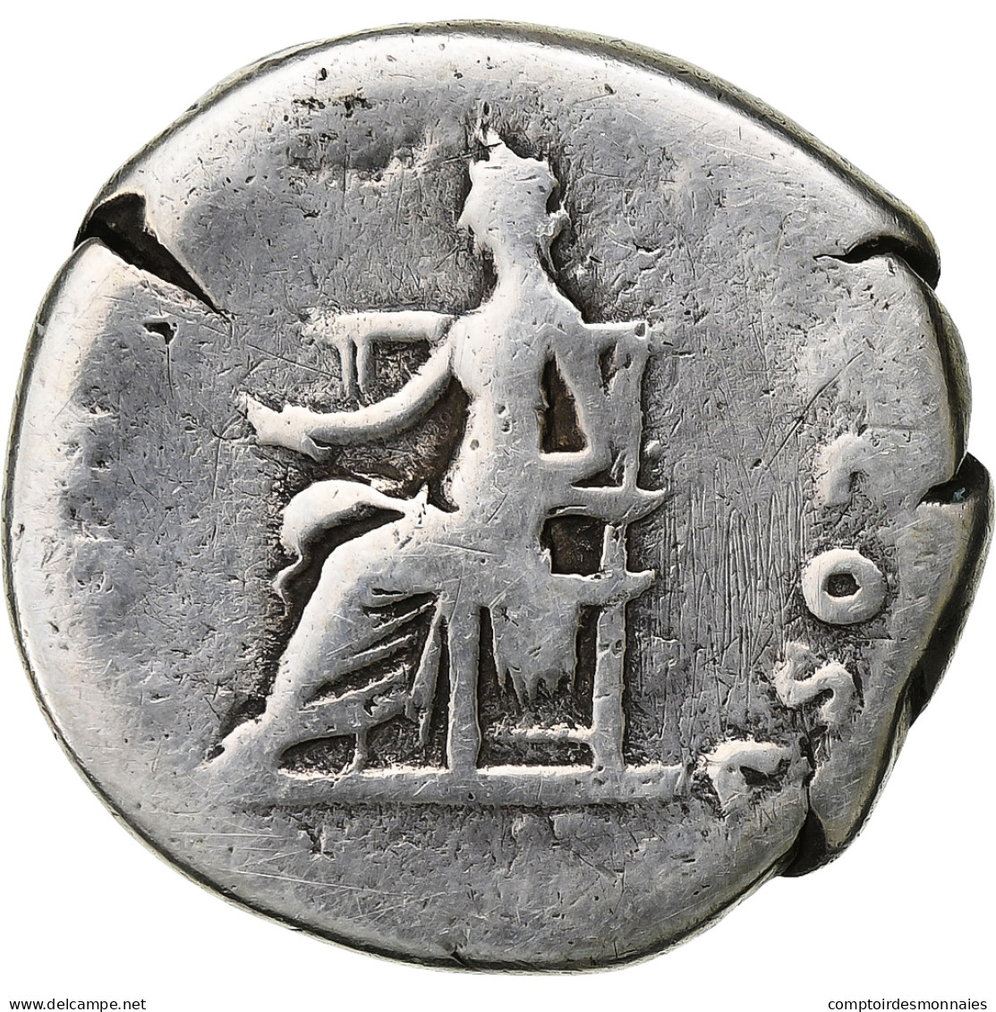 Titus, Denier, 76, Rome, Extrêmement Rare, Argent, B+, RIC:865 - La Dinastía Flavia (69 / 96)