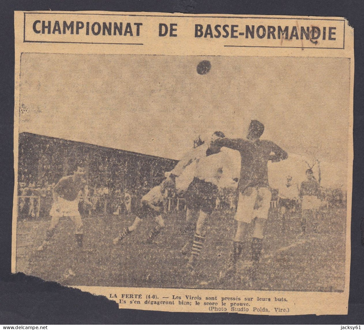 61 - la ferte mace - articles de journaux découpées football saison 1948 - 1950 environ - (20 articles)