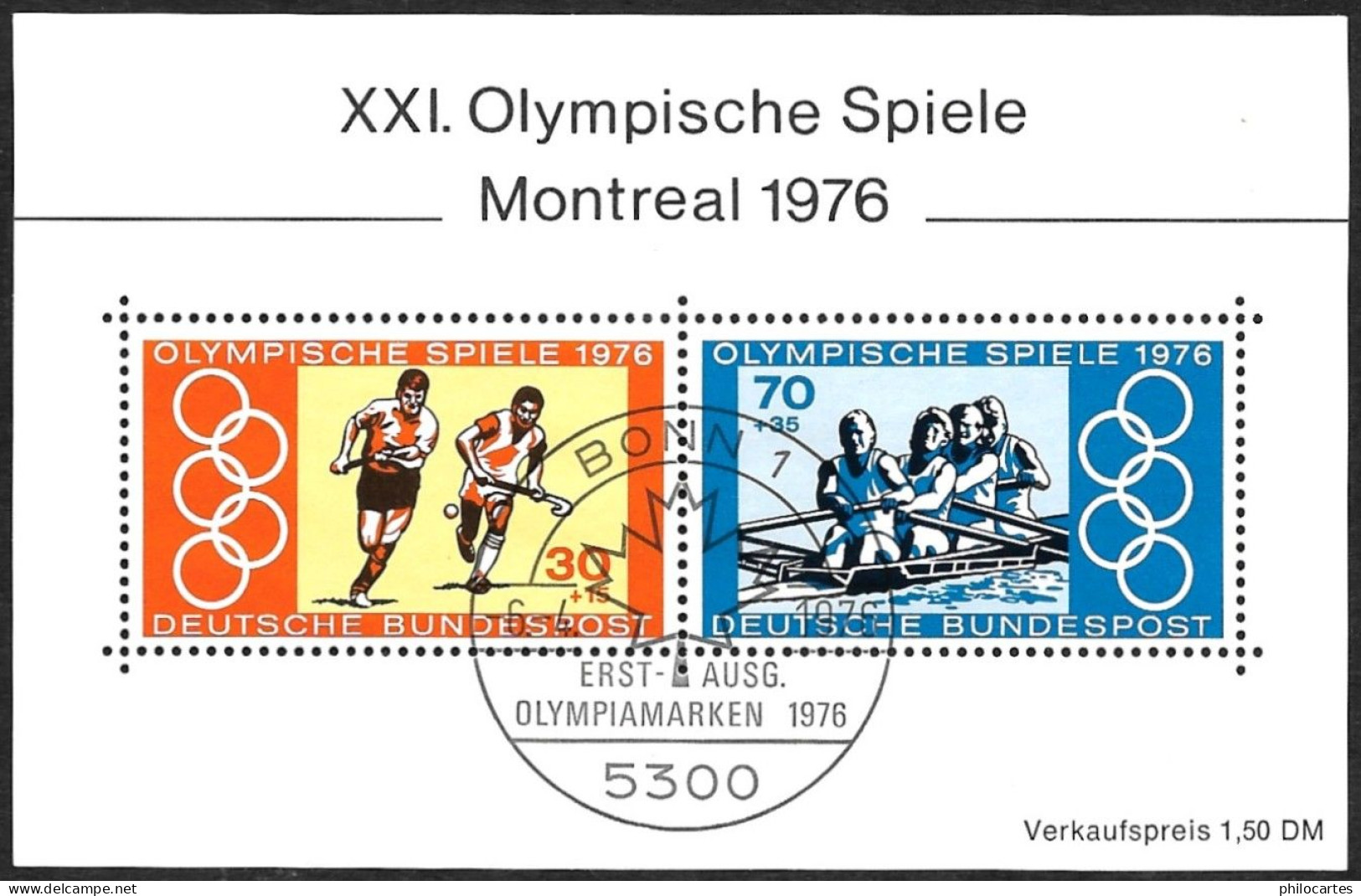 ALLEMAGNE  1976 -  BF 11 -  JO Montreal - Hockey Aviron - Oblitéré - 1959-1980