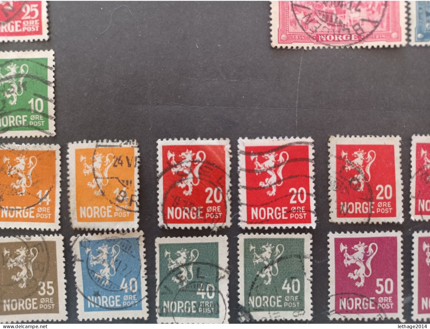 NORVEGIA 1909 CORNO DI POSTA CAT UNIF. N 79 MNH + 1882 STOCK LOT MIX OBLITERE FRAGMANT  36 SCANNERS ------- GIULY