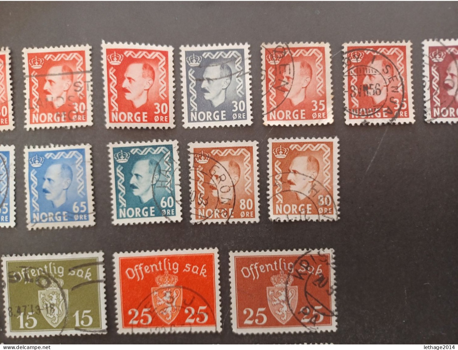 NORVEGIA 1909 CORNO DI POSTA CAT UNIF. N 79 MNH + 1882 STOCK LOT MIX OBLITERE FRAGMANT  36 SCANNERS ------- GIULY