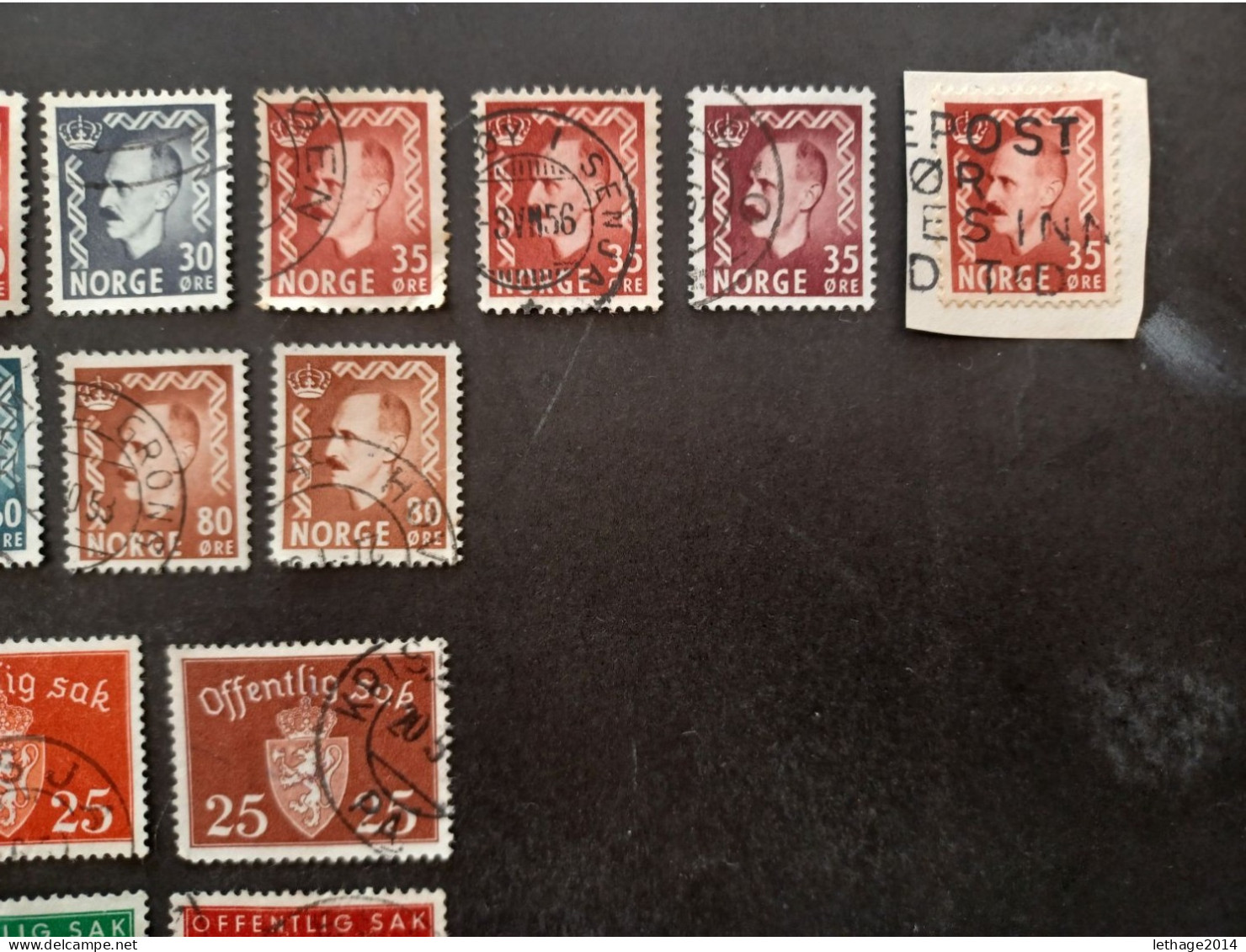 NORVEGIA 1909 CORNO DI POSTA CAT UNIF. N 79 MNH + 1882 STOCK LOT MIX OBLITERE FRAGMANT  36 SCANNERS ------- GIULY