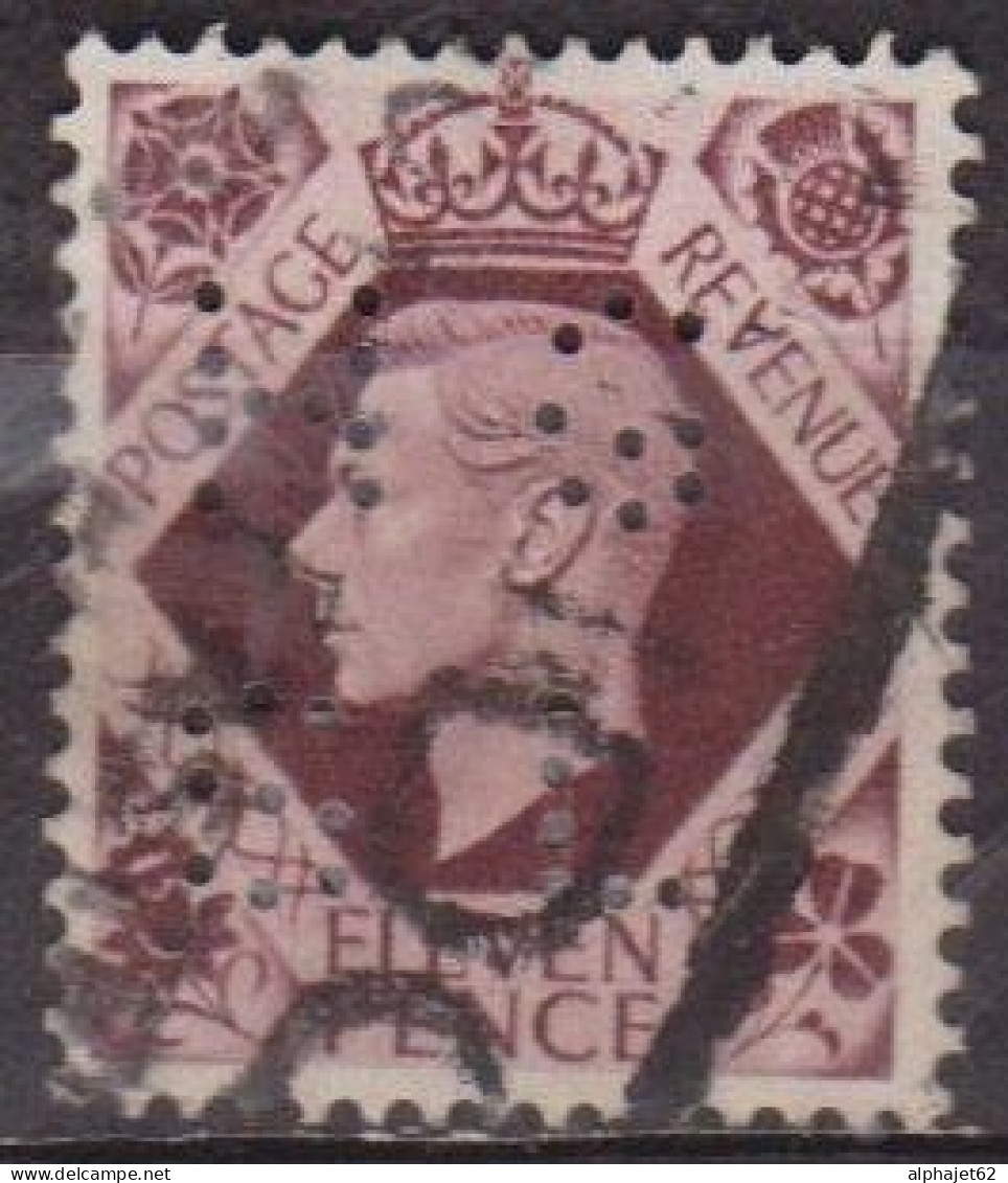 Avènement Du Roi George VI - GRANDE BRETAGNE - 1937 - N° 221A - Perforé HGSL - Used Stamps