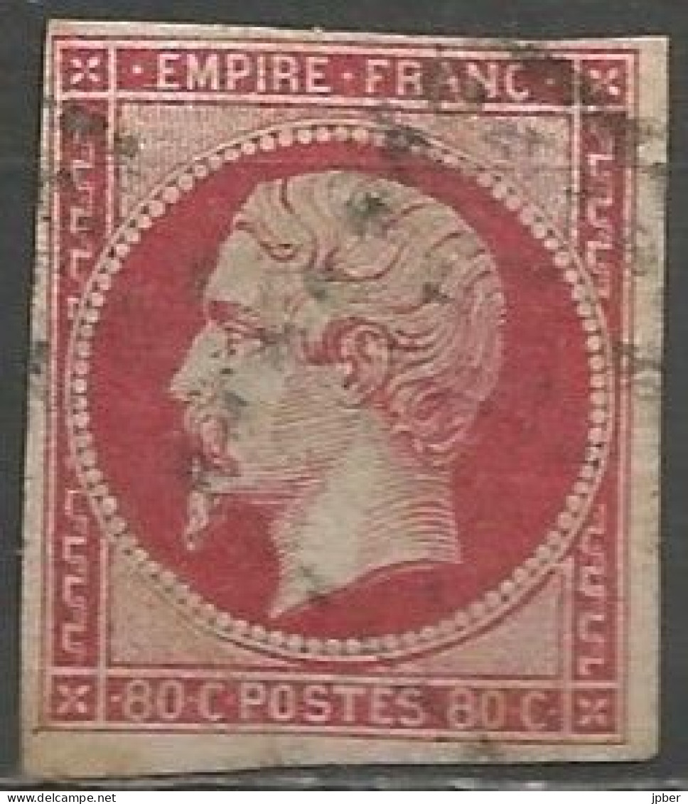 France - Napoléon III N°17B 80c. Rose - 1853-1860 Napoleon III