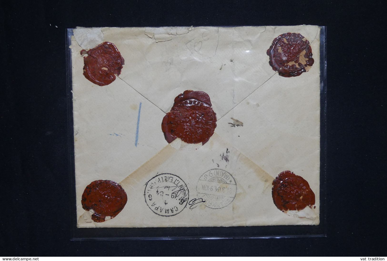 RUSSIE - Enveloppe Cachetée De Camapa Pour Frankfürt En 1904  - L 150092 - Briefe U. Dokumente