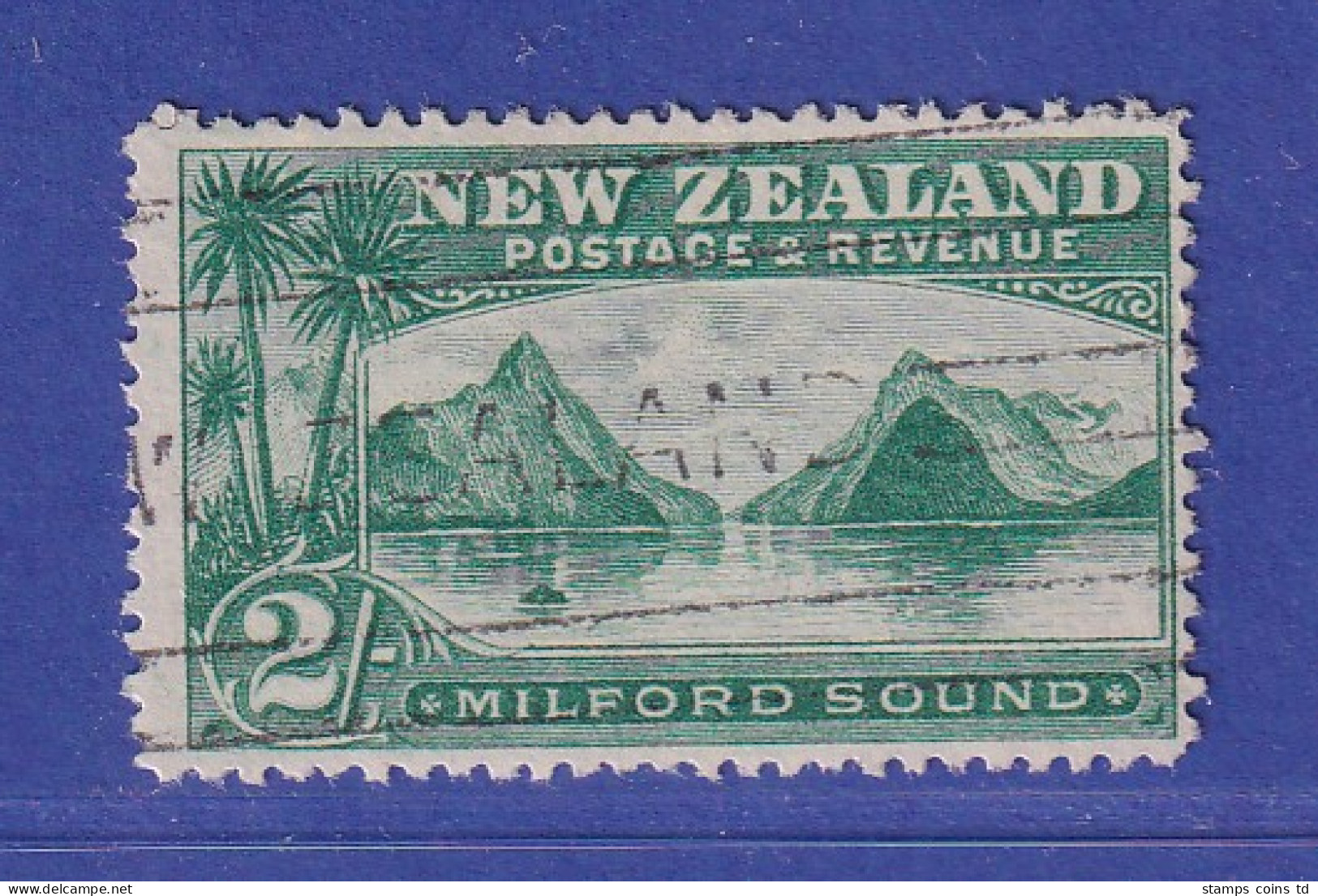 Neuseeland 1906 Milford Sound 2 Sh Mi.-Nr. 111 C Gestempelt - Other & Unclassified