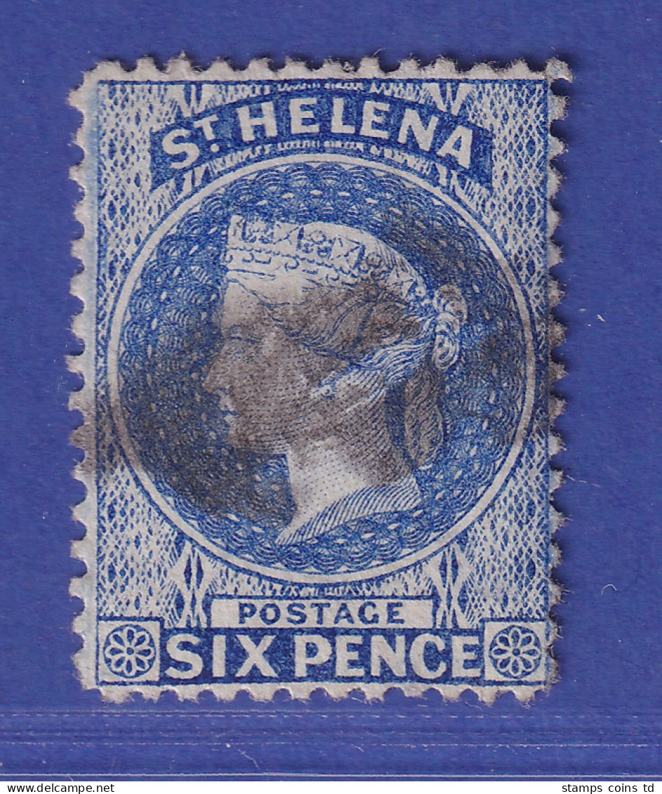 St. Helena 1873 Queen Victoria Mi.-Nr. 11 A  Ultramarin Gestempelt - Isla Sta Helena
