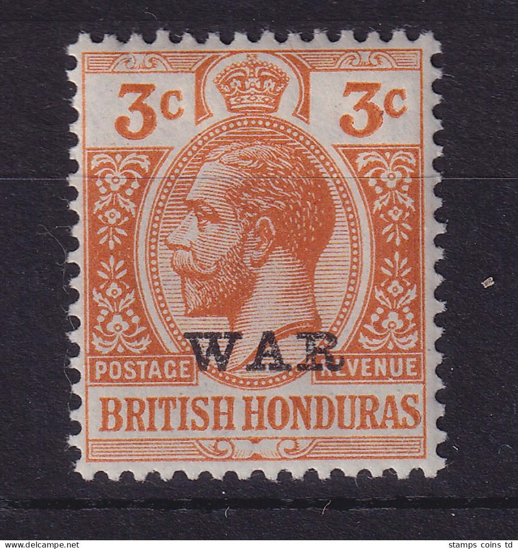 British Honduras (Belize) 1918 Georg V. Mi.-Nr. 81 Mit Aufdruck WAR ** - Belize (1973-...)