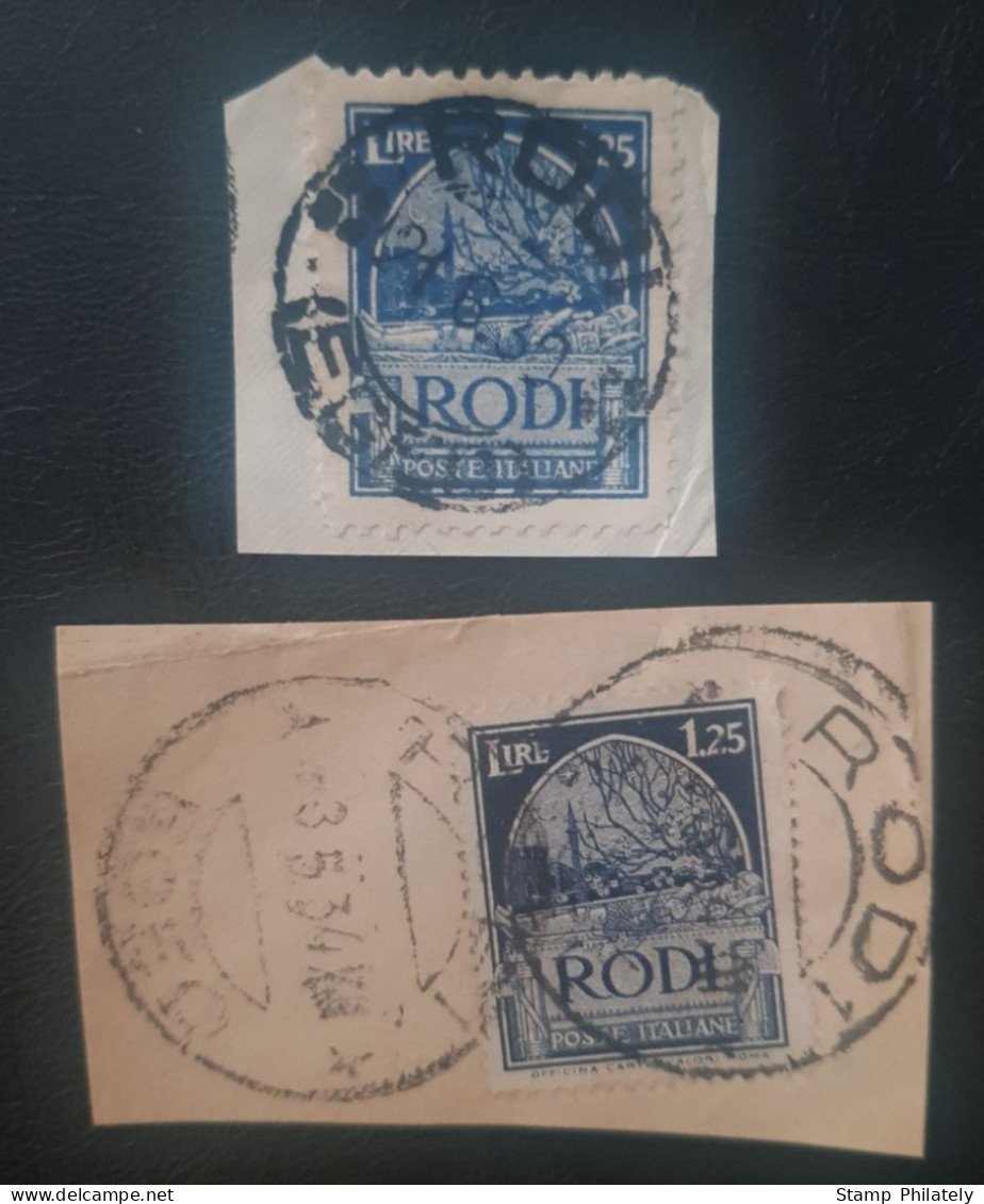 Italy Aegean Islands Classic Postmark Stamps RODI - Egeo