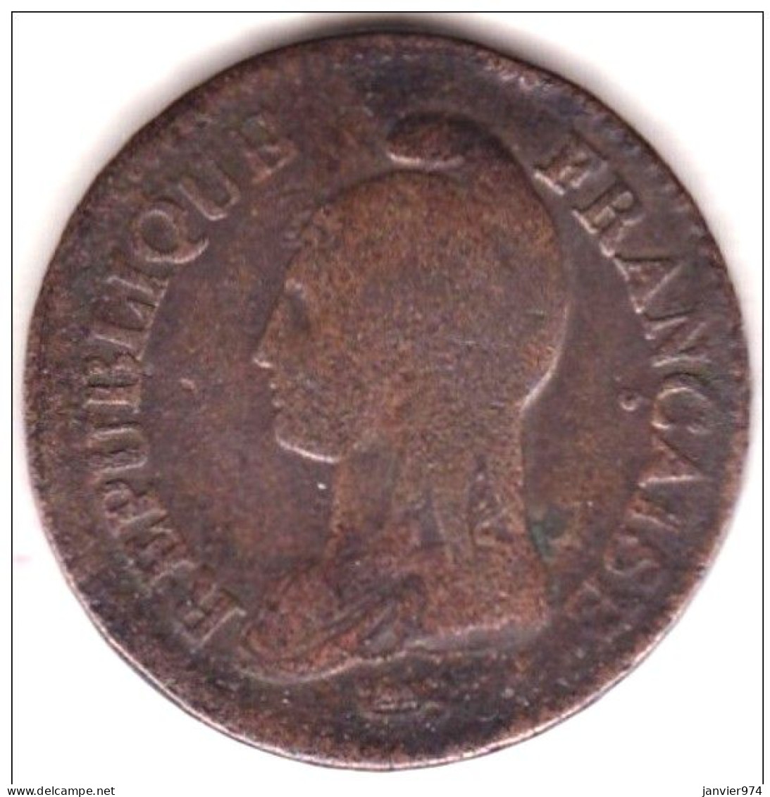 Consulat  . Un Décime An 8 K Bordeaux, En Bronze, Gad# 187a ; 19,5 G – 32 Mm - 1792-1804 Prima Repubblica