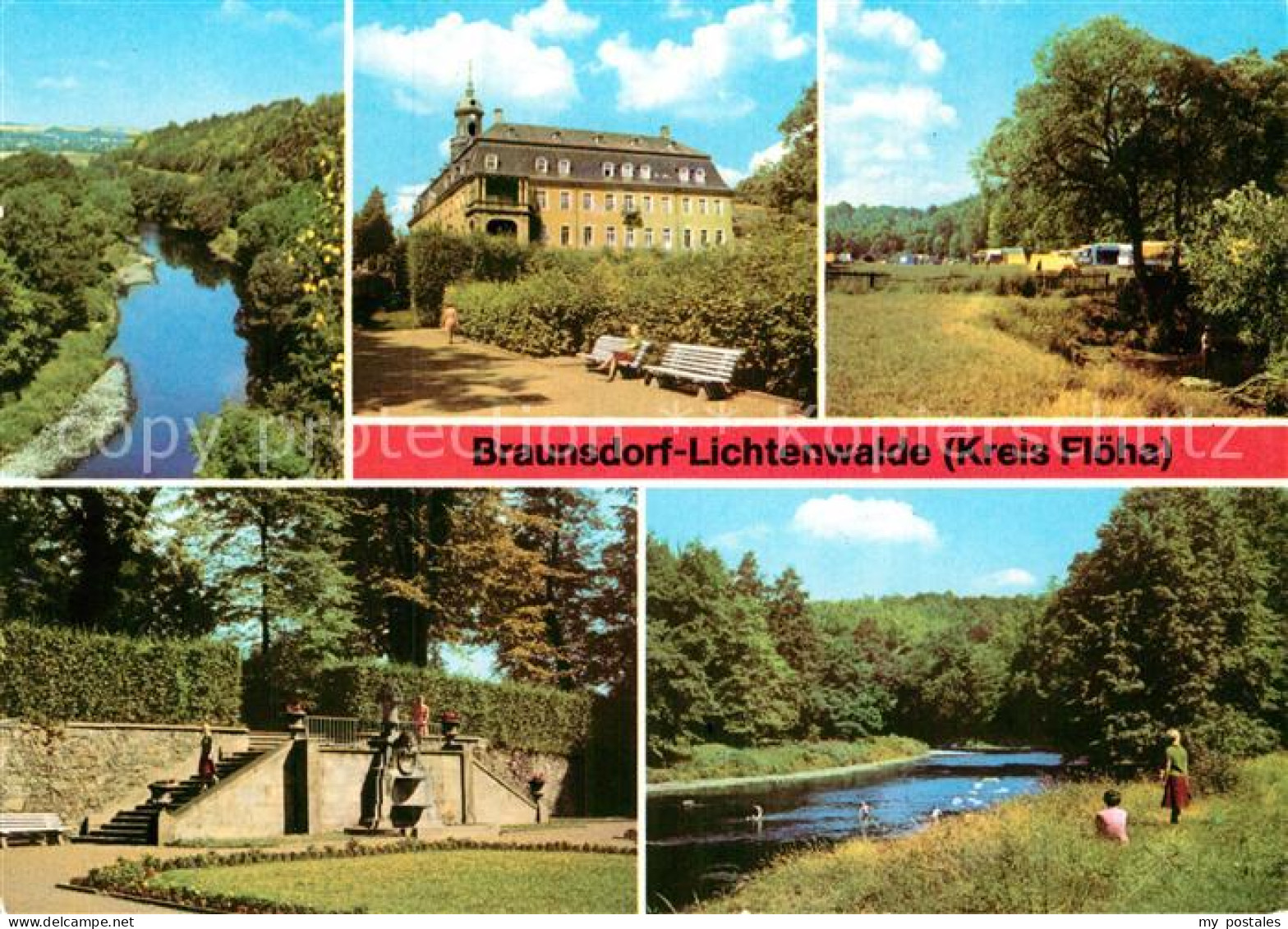 73015413 Braunsdorf Lichtenwalde Zschopautal Schloss Lichtenwalde Campingplatz S - Niederwiesa