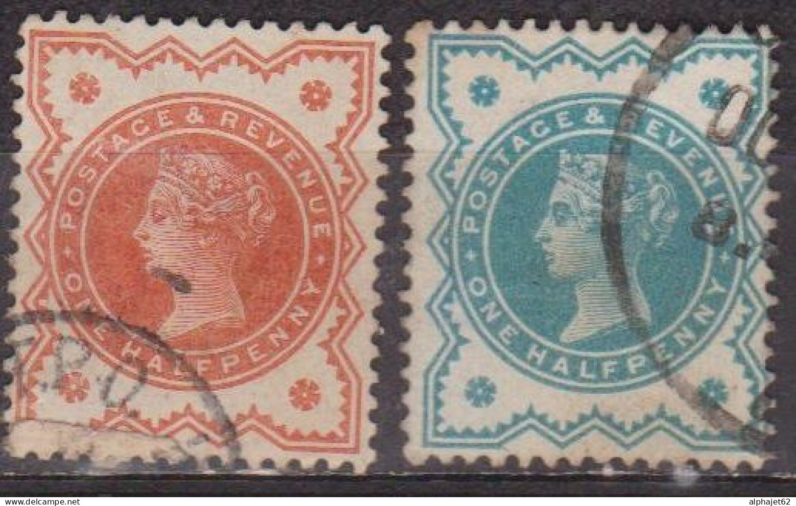 Reine Victoria - GRANDE BRETAGNE - Emission Du Jubilé - N° 91-92 - 1887 - Used Stamps