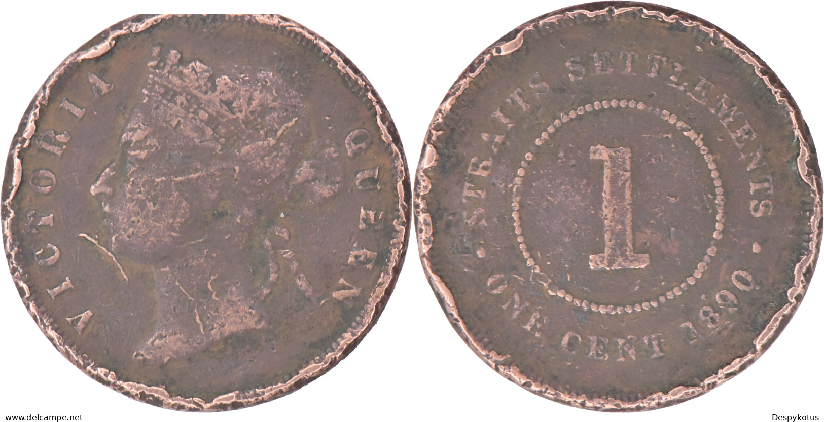 UK - Etablissement Des Détroits - Malaisie - 1890 - ONE CENT - Victoria - 18-174 - Colonias